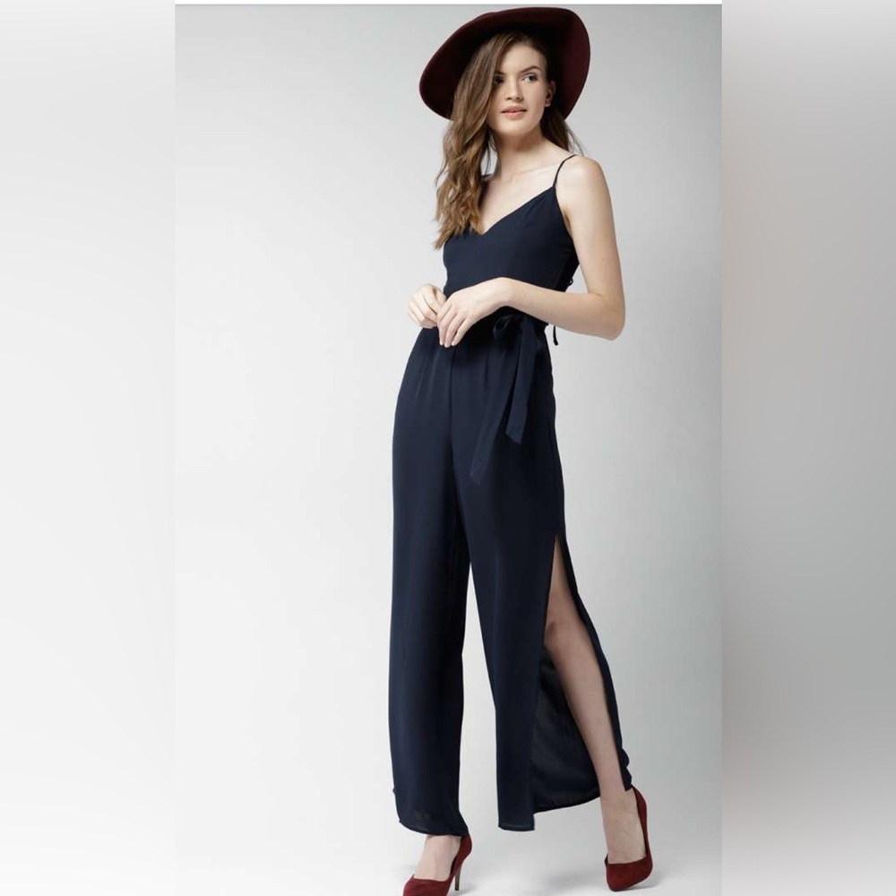 Forever 21 bohemian style Navy Blue pants jumpsuit size medium woman's